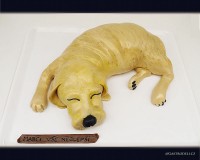 Marcipánový modelovaný 3D dort.
